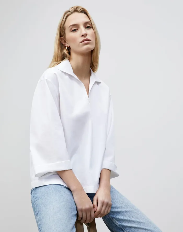 Women Lafayette 148 New York Blouses and Shirts Dales Shirt In Italian Sculpted KindCotton White1 Women Lafayette 148 New York Blouses and Shirts Dales Shirt In Italian Sculpted KindCotton White1