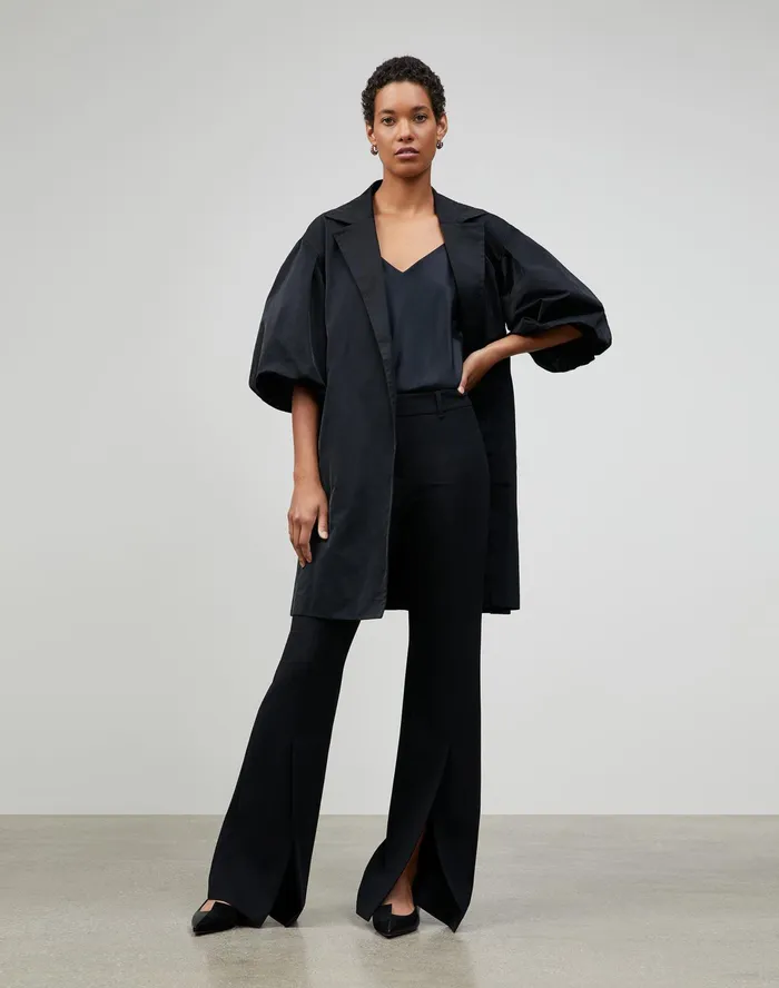 Women Lafayette 148 New York Blouses and Shirts Luxe Charmeuse Eva Bias Tank Black