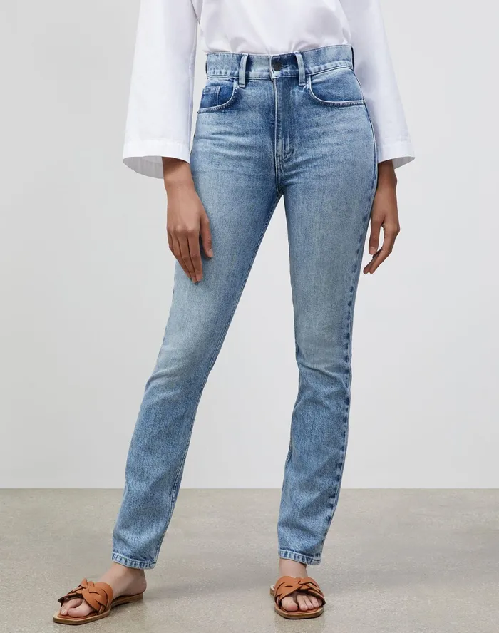 Women Lafayette 148 New York Denim Reeve Straight Jean In L148 Authentic Denim Stonewash Blue Women Lafayette 148 New York Denim Reeve Straight Jean In L148 Authentic Denim Stonewash Blue