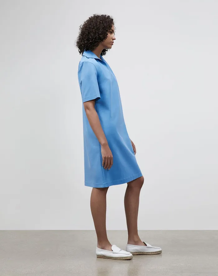 Women Lafayette 148 New York Dresses PlusSize Andie Dress In Fundamental BiStretch Bluebell