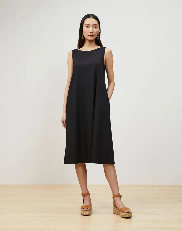 Women Lafayette 148 New York Dresses PlusSize Hartley Dress In Aria Linen Black Women Lafayette 148 New York Dresses PlusSize Hartley Dress In Aria Linen Black