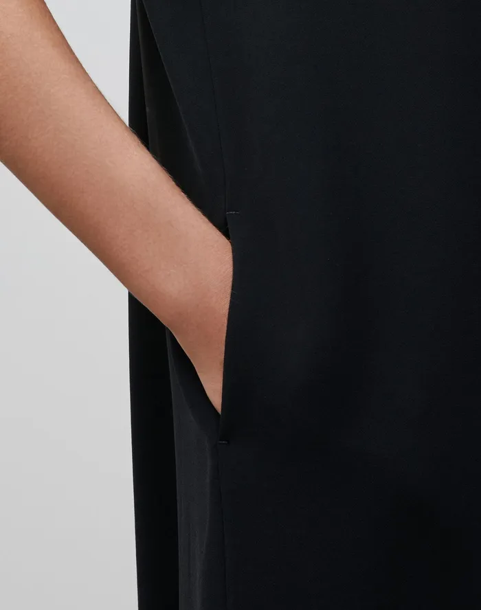 Women Lafayette 148 New York Dresses Sawyer Shirtdress In Finesse Crepe Black