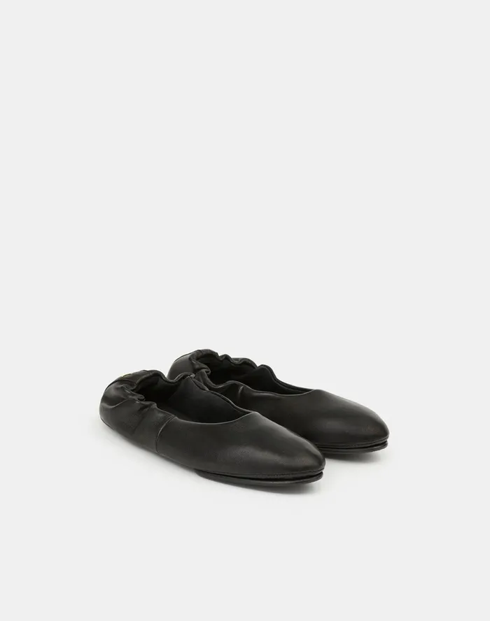 Women Lafayette 148 New York Flats Mira Ballet Flat In Nappa Leather Black