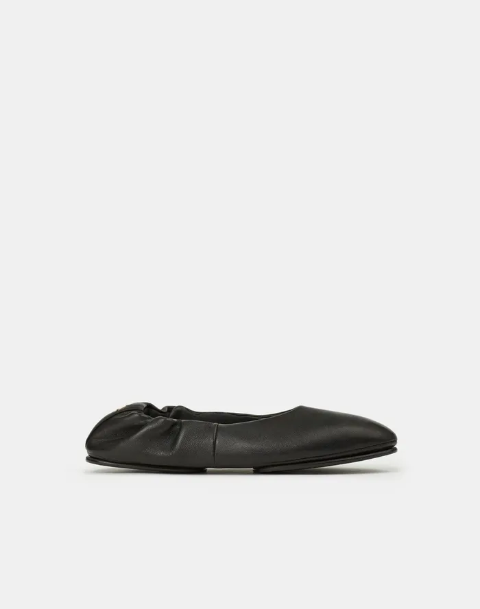 Women Lafayette 148 New York Flats Mira Ballet Flat In Nappa Leather Black