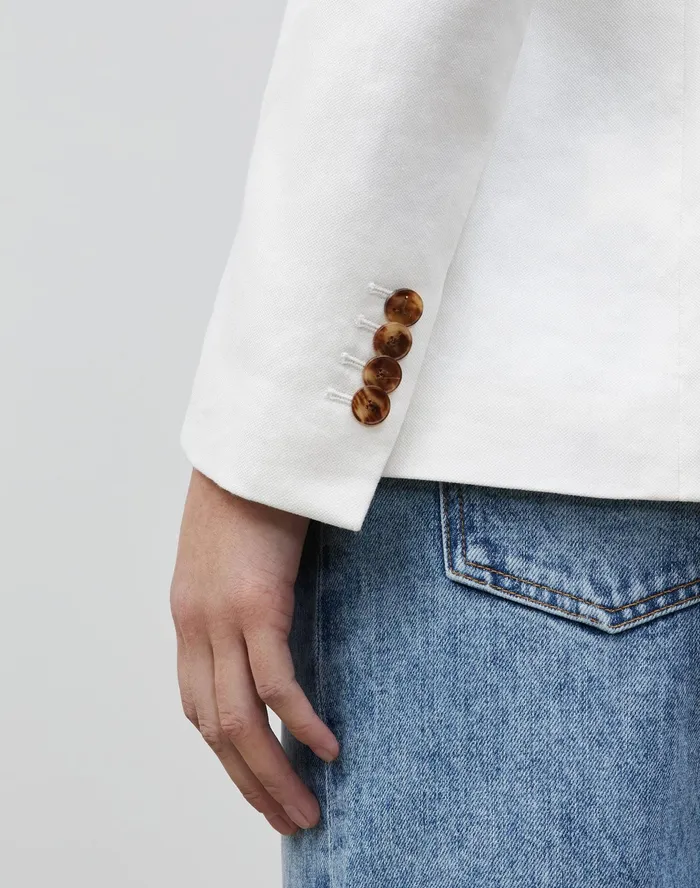 Women Lafayette 148 New York Jackets and Blazers Petite Fae Blazer In Granular Weave Cloud