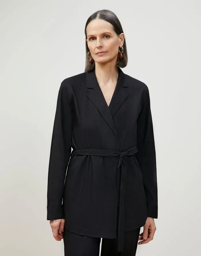 Women Lafayette 148 New York Jackets and Blazers PlusSize Lawson Jacket In Aria Linen Black Women Lafayette 148 New York Jackets and Blazers PlusSize Lawson Jacket In Aria Linen Black