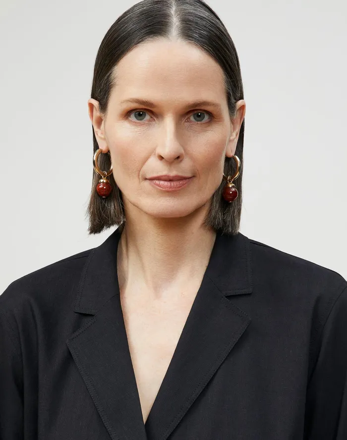 Women Lafayette 148 New York Jackets and Blazers PlusSize Lawson Jacket In Aria Linen Black