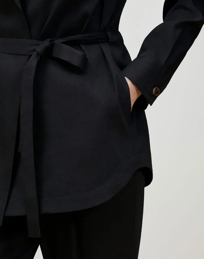 Women Lafayette 148 New York Jackets and Blazers PlusSize Lawson Jacket In Aria Linen Black