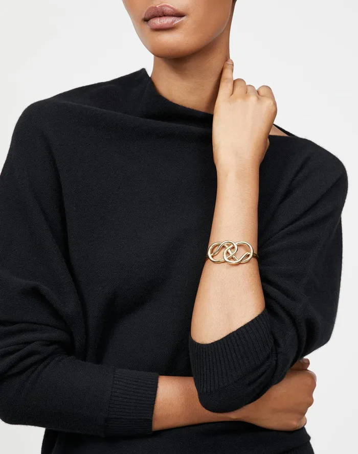Women Lafayette 148 New York Jewelry Infinity Knot Cuff Gold