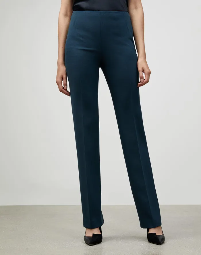 Women Lafayette 148 New York Pants and Shorts Luxe Italian Double Face Metropolitan Straight Leg Pant Mountain Blue Women Lafayette 148 New York Pants and Shorts Luxe Italian Double Face Metropolitan Straight Leg Pant Mountain Blue