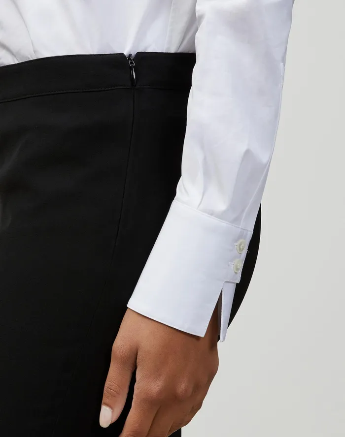 Women Lafayette 148 New York Pants and Shorts Petite Finesse Crepe Bleecker Pant Black