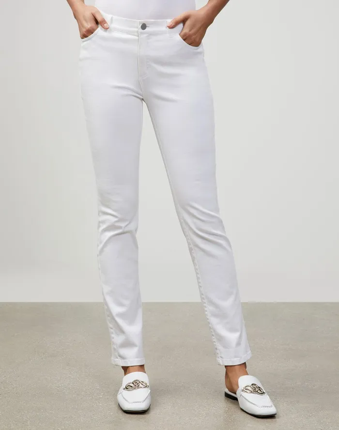 Women Lafayette 148 New York Pants and Shorts Petite YarnDyed Denim Thompson Jean White Women Lafayette 148 New York Pants and Shorts Petite YarnDyed Denim Thompson Jean White