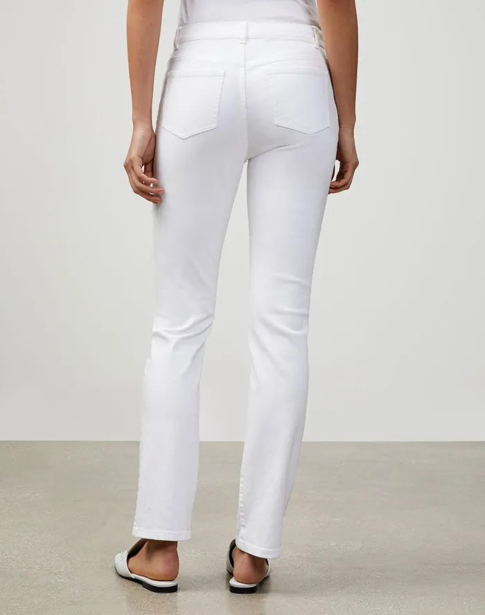 Women Lafayette 148 New York Pants and Shorts Petite YarnDyed Denim Thompson Jean White
