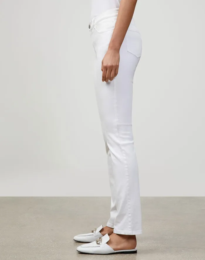 Women Lafayette 148 New York Pants and Shorts Petite YarnDyed Denim Thompson Jean White