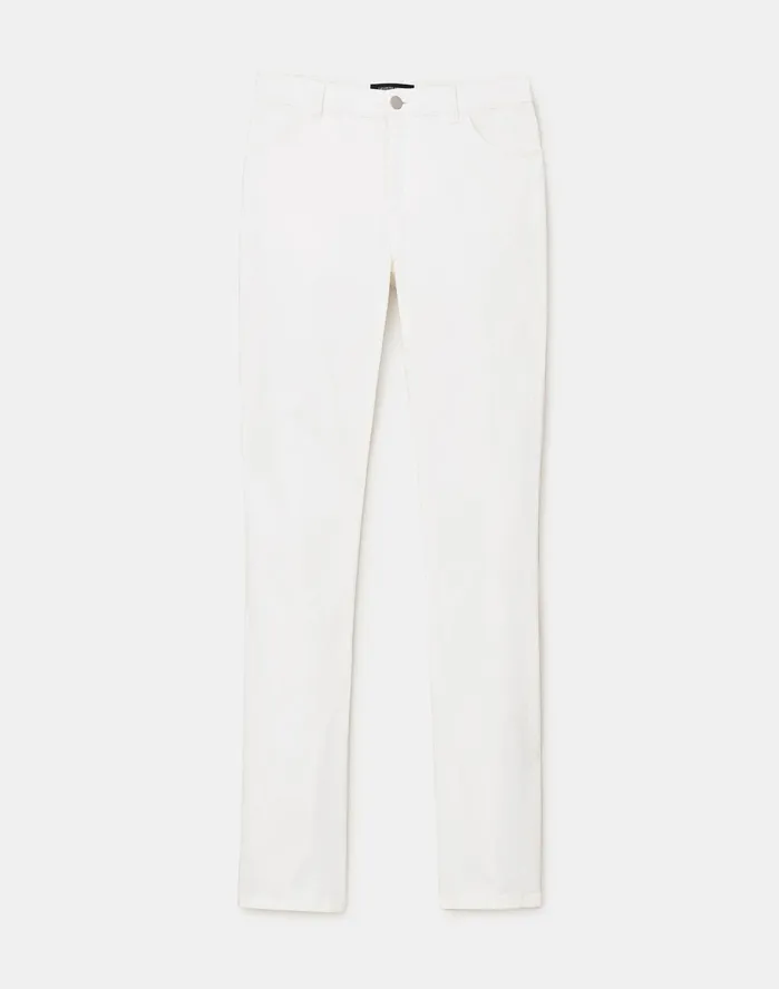 Women Lafayette 148 New York Pants and Shorts Petite YarnDyed Denim Thompson Jean White
