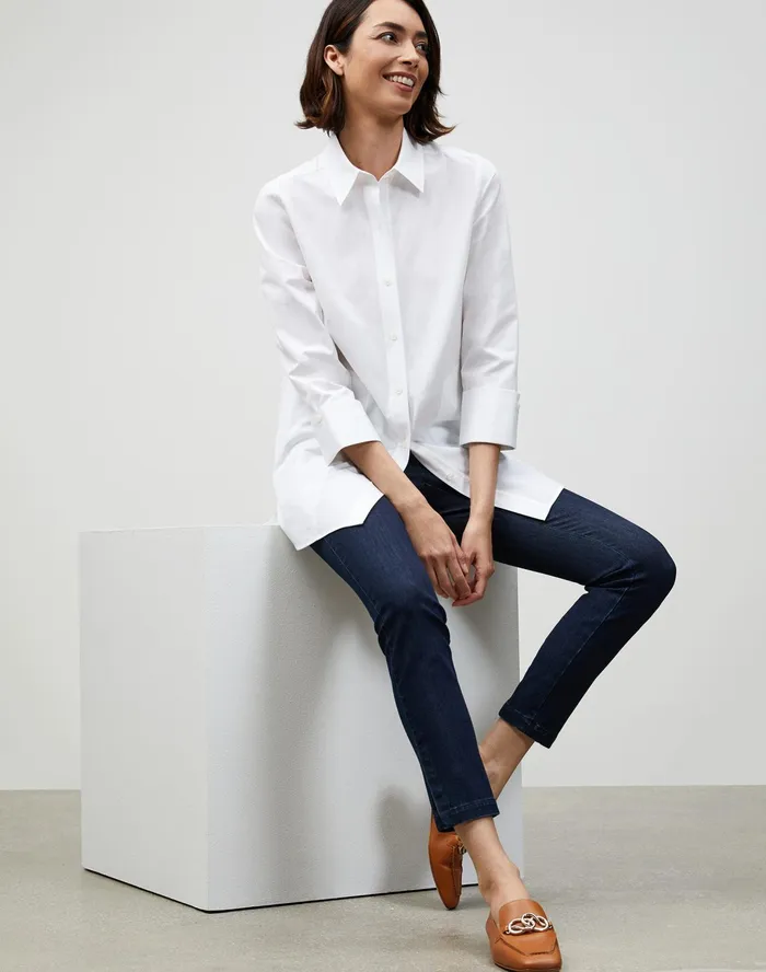 Women Lafayette 148 New York Pants and Shorts PlusSize Prestige Denim Murray Skinny Jean Indigo