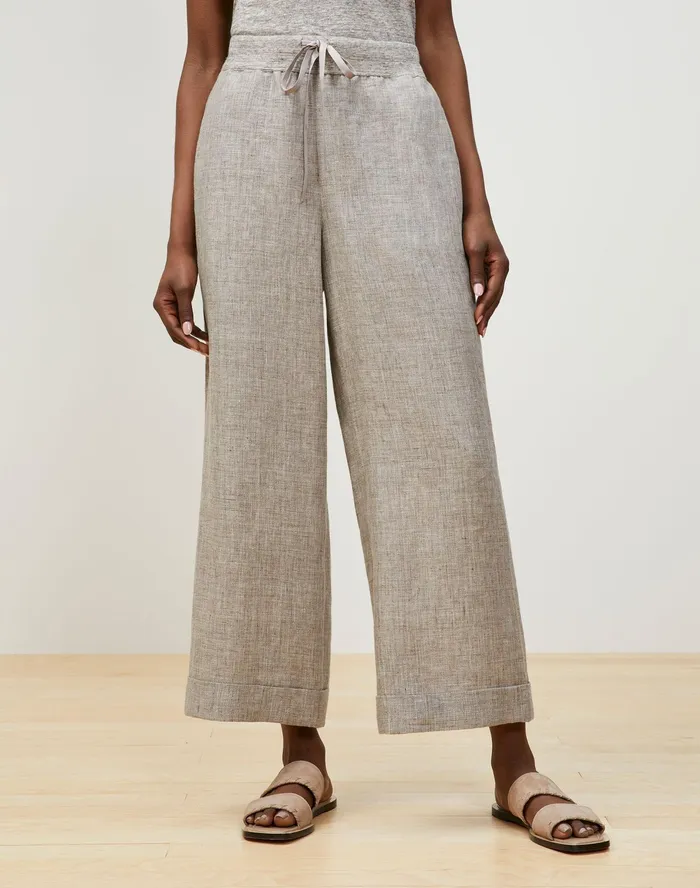 Women Lafayette 148 New York Pants and Shorts PlusSize Riverside Cropped Pant In Italian Kindlinen Mlange Driftwood Melange Women Lafayette 148 New York Pants and Shorts PlusSize Riverside Cropped Pant In Italian Kindlinen Mlange Driftwood Melange