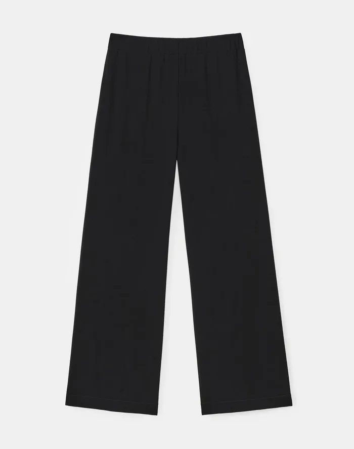 Women Lafayette 148 New York Pants and Shorts Riverside Cropped Pant In Midweight Matte Jersey Black