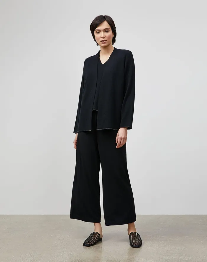 Women Lafayette 148 New York Sweaters PlusSize KindCashmere Raglan Sleeve Cardigan Black