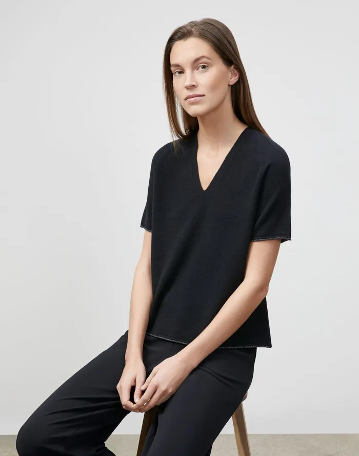 Women Lafayette 148 New York Sweaters PlusSize KindCashmere Raglan Sleeve VNeck Sweater Black Women Lafayette 148 New York Sweaters PlusSize KindCashmere Raglan Sleeve VNeck Sweater Black