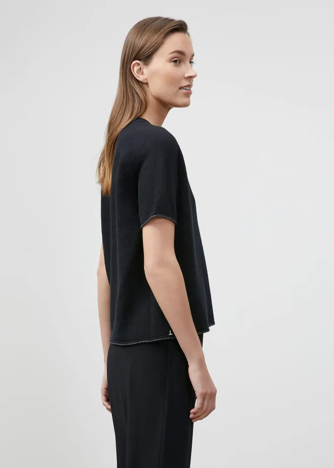 Women Lafayette 148 New York Sweaters PlusSize KindCashmere Raglan Sleeve VNeck Sweater Black