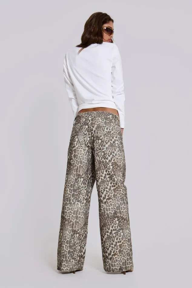 Women Leopard Fade Colossus Jeans Jaded London Jeans