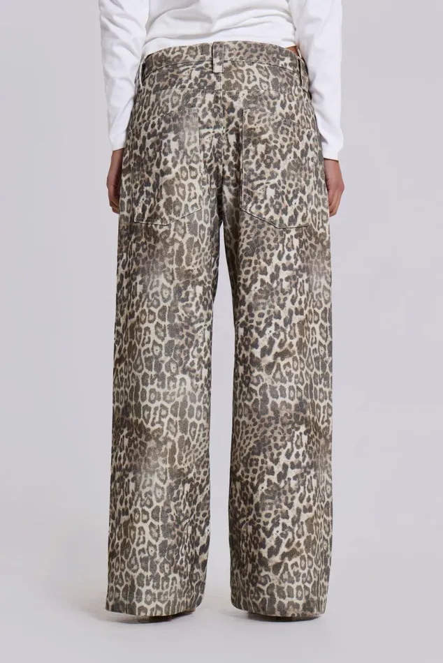 Women Leopard Fade Colossus Jeans Jaded London Jeans