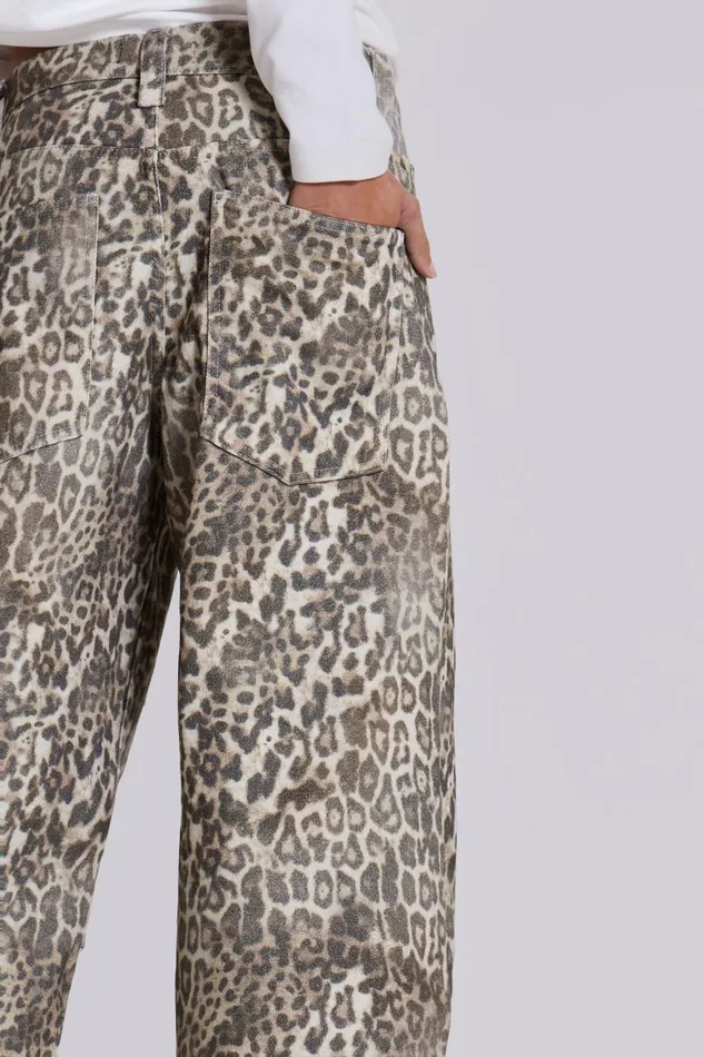 Women Leopard Fade Colossus Jeans Jaded London Jeans