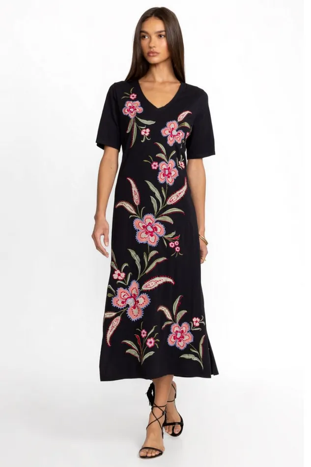 Women LIBBI TRAPUNTO TSHIRT DRESS Black Johnny Was Dresses Women LIBBI TRAPUNTO TSHIRT DRESS Black Johnny Was Dresses