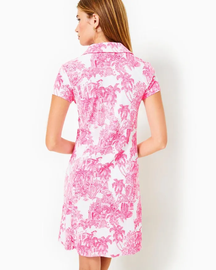 Women Lilly Pulitzer Activewear UPF 50 Luxletic Frida Scallop Polo Dress Resort White Pb Anniversary Toile Women Lilly Pulitzer Activewear UPF 50 Luxletic Frida Scallop Polo Dress Resort White Pb Anniversary Toile