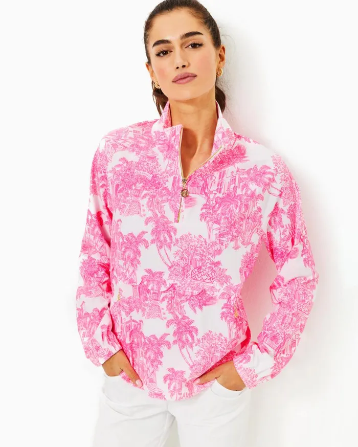 Women Lilly Pulitzer Activewear UPF 50 Luxletic Frida Scallop Polo Dress Resort White Pb Anniversary Toile Women Lilly Pulitzer Activewear UPF 50 Luxletic Frida Scallop Polo Dress Resort White Pb Anniversary Toile
