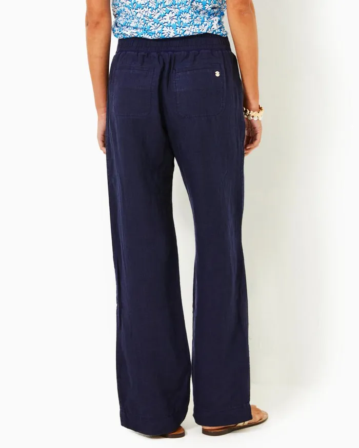 Women Lilly Pulitzer Bottoms 31034 Deri Linen Palazzo Pant Mizner Red Women Lilly Pulitzer Bottoms 31034 Deri Linen Palazzo Pant Mizner Red