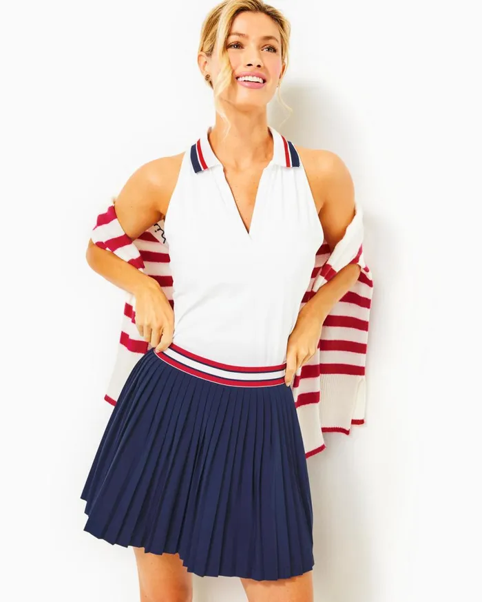 Women Lilly Pulitzer Bottoms UPF 50 Luxletic Makara Pleated Skort Low Tide Navy Women Lilly Pulitzer Bottoms UPF 50 Luxletic Makara Pleated Skort Low Tide Navy
