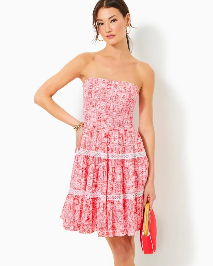 Women Lilly Pulitzer Dresses Amrita Cotton Shirtdress Resort White Pb Anniversary Toile Women Lilly Pulitzer Dresses Amrita Cotton Shirtdress Resort White Pb Anniversary Toile
