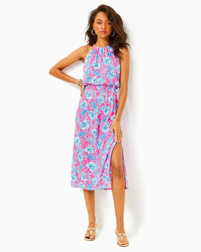 Women Lilly Pulitzer Dresses Bayleigh Midi Dress Conch Shell Pink Rumor Has It Women Lilly Pulitzer Dresses Bayleigh Midi Dress Conch Shell Pink Rumor Has It