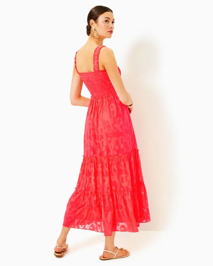 Women Lilly Pulitzer Dresses Bayleigh Midi Dress Conch Shell Pink Rumor Has It Women Lilly Pulitzer Dresses Bayleigh Midi Dress Conch Shell Pink Rumor Has It