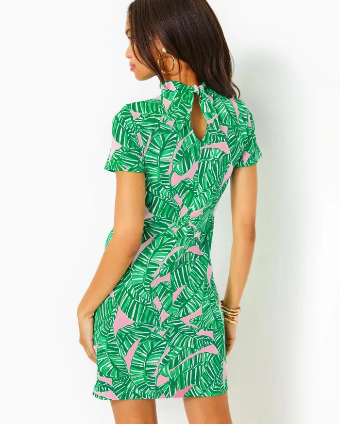 Women Lilly Pulitzer Dresses Hallie Short Sleeve Dress Conch Shell Pink Lets Go Bananas Women Lilly Pulitzer Dresses Hallie Short Sleeve Dress Conch Shell Pink Lets Go Bananas