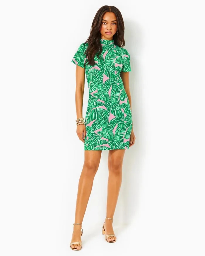Women Lilly Pulitzer Dresses Hallie Short Sleeve Dress Conch Shell Pink Lets Go Bananas Women Lilly Pulitzer Dresses Hallie Short Sleeve Dress Conch Shell Pink Lets Go Bananas