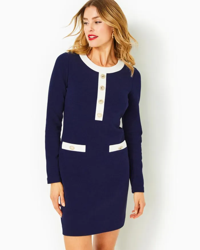 Women Lilly Pulitzer Dresses Kennedy Shift Dress True Navy