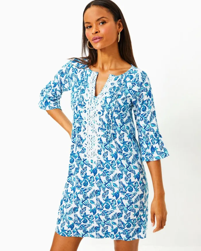 Women Lilly Pulitzer Dresses Krysta Tunic Dress Resort White Shell Collector Women Lilly Pulitzer Dresses Krysta Tunic Dress Resort White Shell Collector