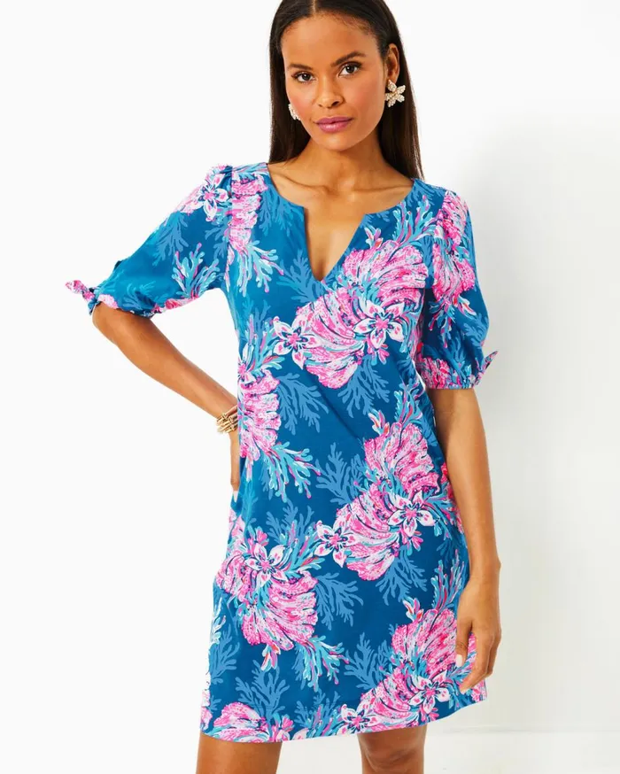 Women Lilly Pulitzer Dresses Krysta Tunic Dress Resort White Shell Collector Women Lilly Pulitzer Dresses Krysta Tunic Dress Resort White Shell Collector