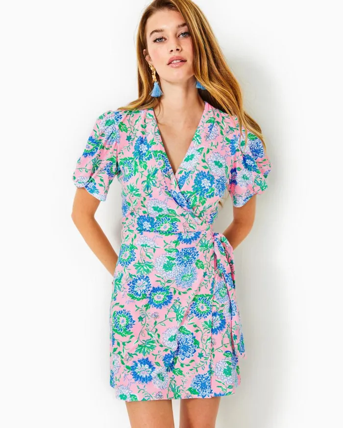 Women Lilly Pulitzer Dresses Sailynn Romper Conch Shell Pink Rumor Has It