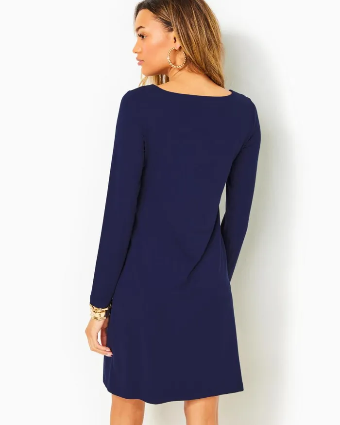 Women Lilly Pulitzer Dresses UPF 50 Maddox Straight Dress True Navy Women Lilly Pulitzer Dresses UPF 50 Maddox Straight Dress True Navy