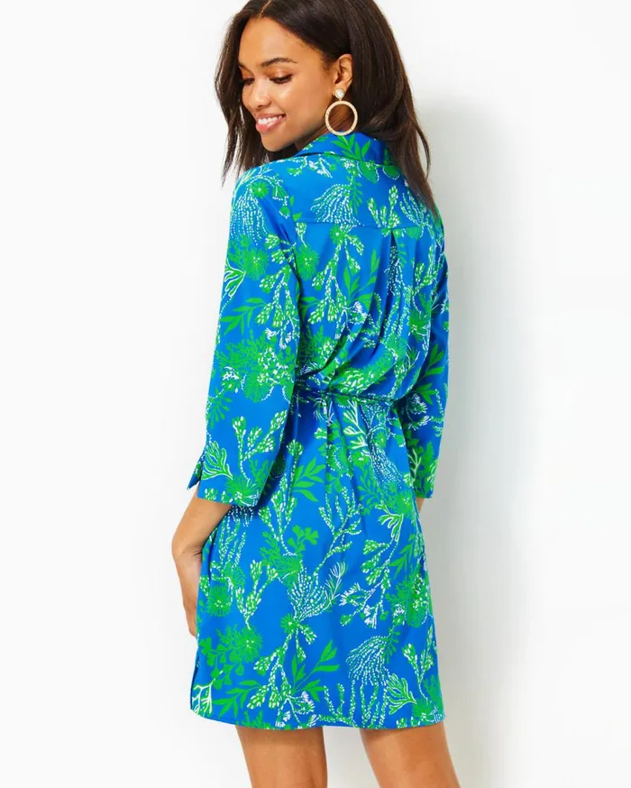 Women Lilly Pulitzer Dresses UPF 50 Pilar Tunic Dress Briny Blue A Bit Salty Women Lilly Pulitzer Dresses UPF 50 Pilar Tunic Dress Briny Blue A Bit Salty