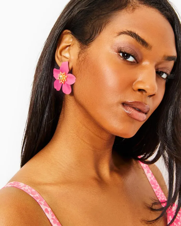 Women Lilly Pulitzer Jewelry Oversized Orchid Earrings Resort White Women Lilly Pulitzer Jewelry Oversized Orchid Earrings Resort White