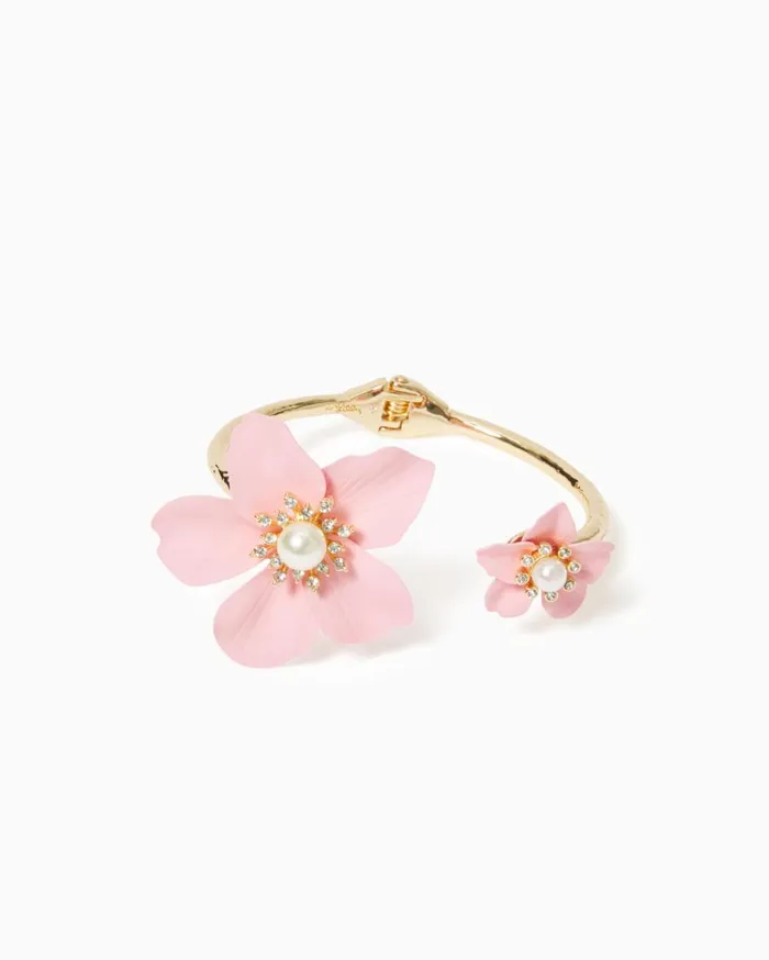 Women Lilly Pulitzer Jewelry Pearl Orchid Bracelet Conch Shell Pink