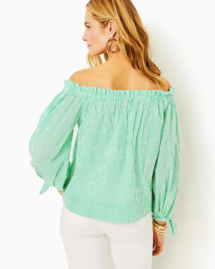 Women Lilly Pulitzer Matching Sets Jamielynn OffTheShoulder Top and Croix High Rise Short Set Spearmint Harbor Stripe Women Lilly Pulitzer Matching Sets Jamielynn OffTheShoulder Top and Croix High Rise Short Set Spearmint Harbor Stripe