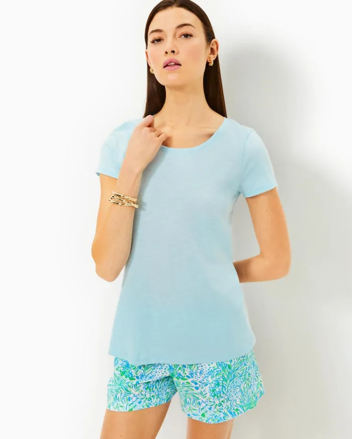 Women Lilly Pulitzer Tops Etta Scoop Neck Top Mizner Red Women Lilly Pulitzer Tops Etta Scoop Neck Top Mizner Red