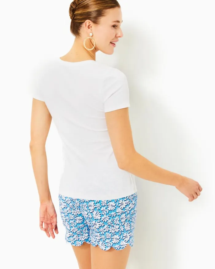 Women Lilly Pulitzer Tops Halee VNeck Top Resort White Women Lilly Pulitzer Tops Halee VNeck Top Resort White