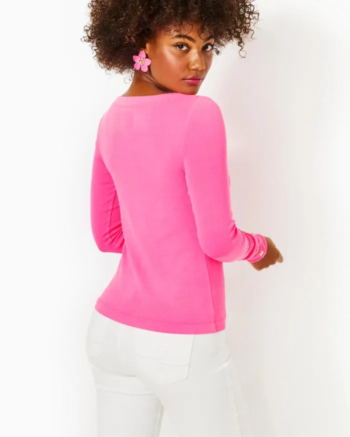 Women Lilly Pulitzer Tops Jadah Knit Top Roxie Pink Women Lilly Pulitzer Tops Jadah Knit Top Roxie Pink